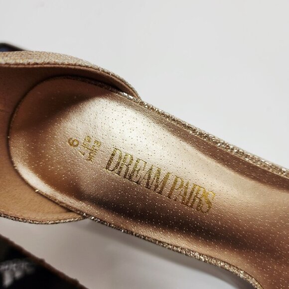 Dream Pairs Womens Glittery Block Heel Ankle Strap Sandals - Size 9 - Picture 13 of 13